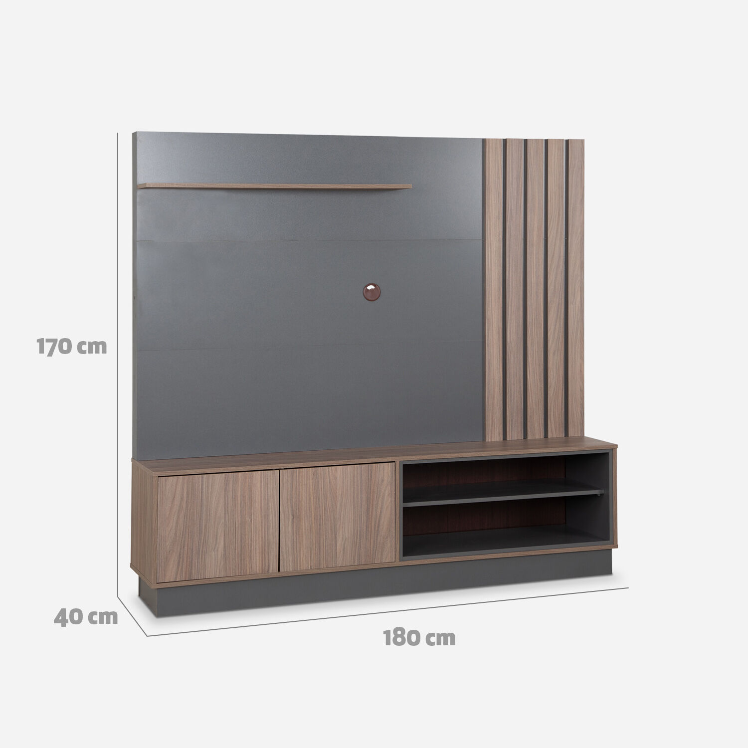 Home TV Kahlo Gris Nogal Africano