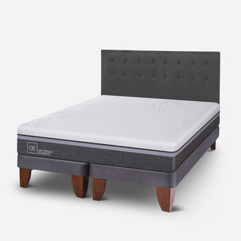 Cama Europea King Ortopedic Advance + Respaldo Éufrates