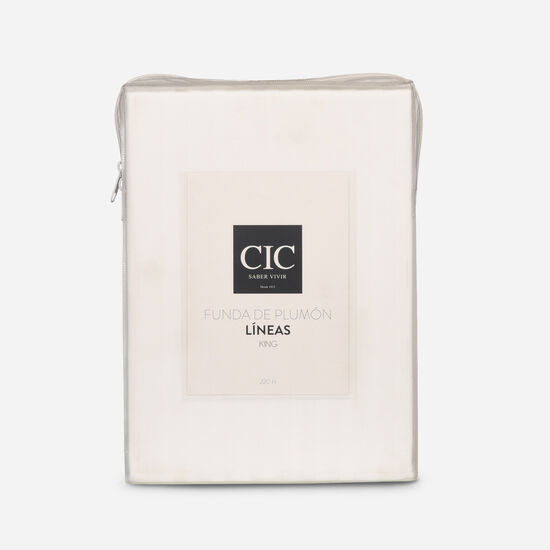 Funda Plumón King Lineas Bright White | CIC Retail