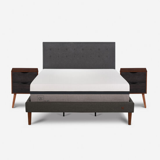 Cama Europea Curve King Balance + Set Éufrates