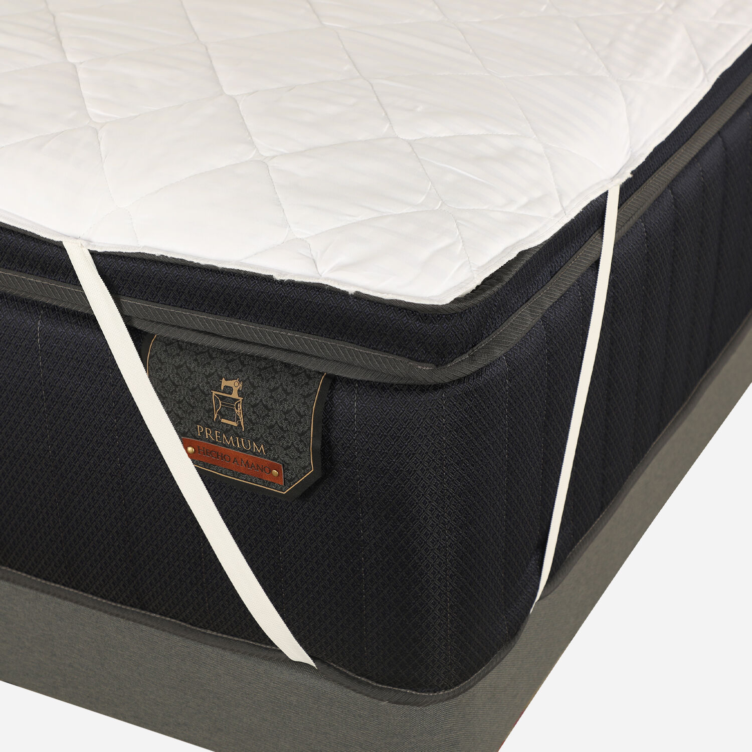 D&uacute;plex Cama Europea 1 Plaza Premium + Topper Premium + Cubrecolch&oacute;n