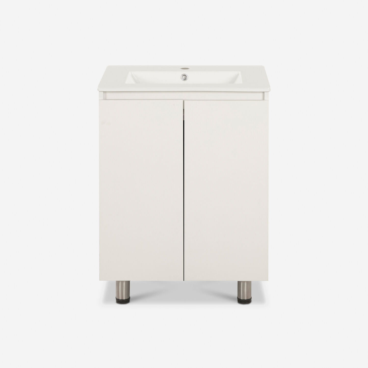 Vanitorio 2 Puertas Con Soportes Lisboa Blanco 60 Cm.