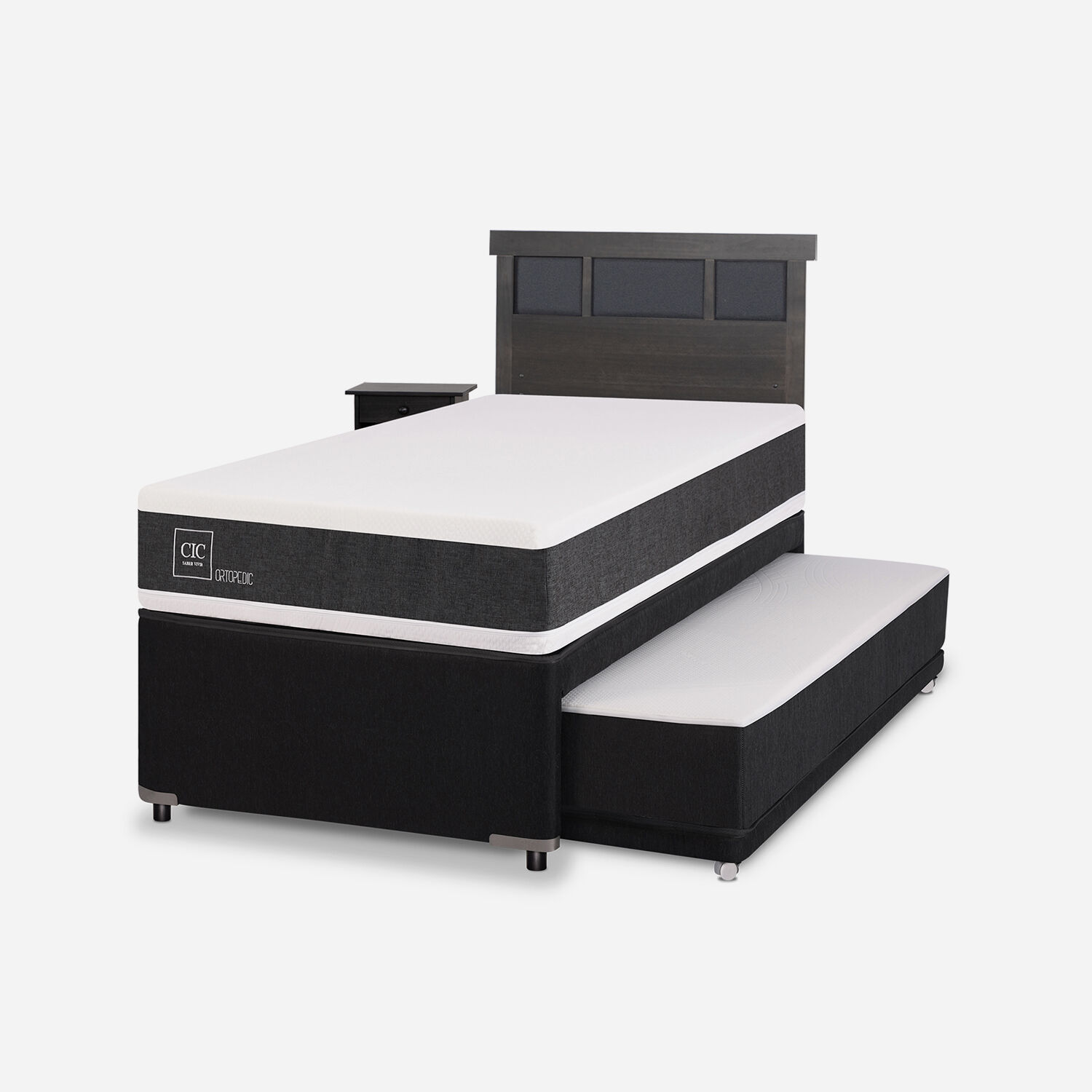 Cama Nido Diván Ortopedic Set Dublín Gris