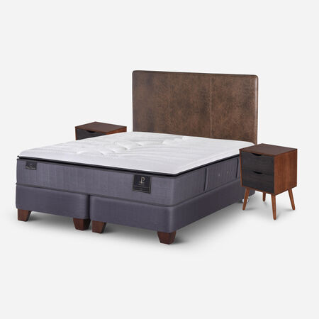 Box Spring 2 Plazas Premium Base Dividida + Set Baker