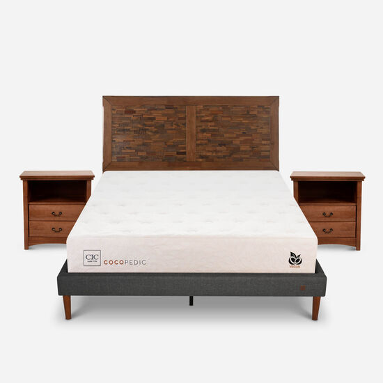 Cama Europea Curve 2 Plazas Cocopedic + Set Antique