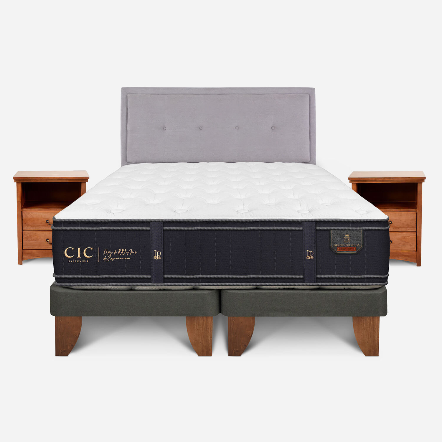 Cama Europea King Grand Premium + Set Ganges