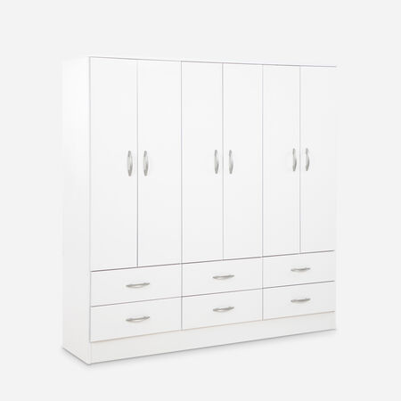 Cl&oacute;set Maipo 6 Puertas 6 Cajones Blanco