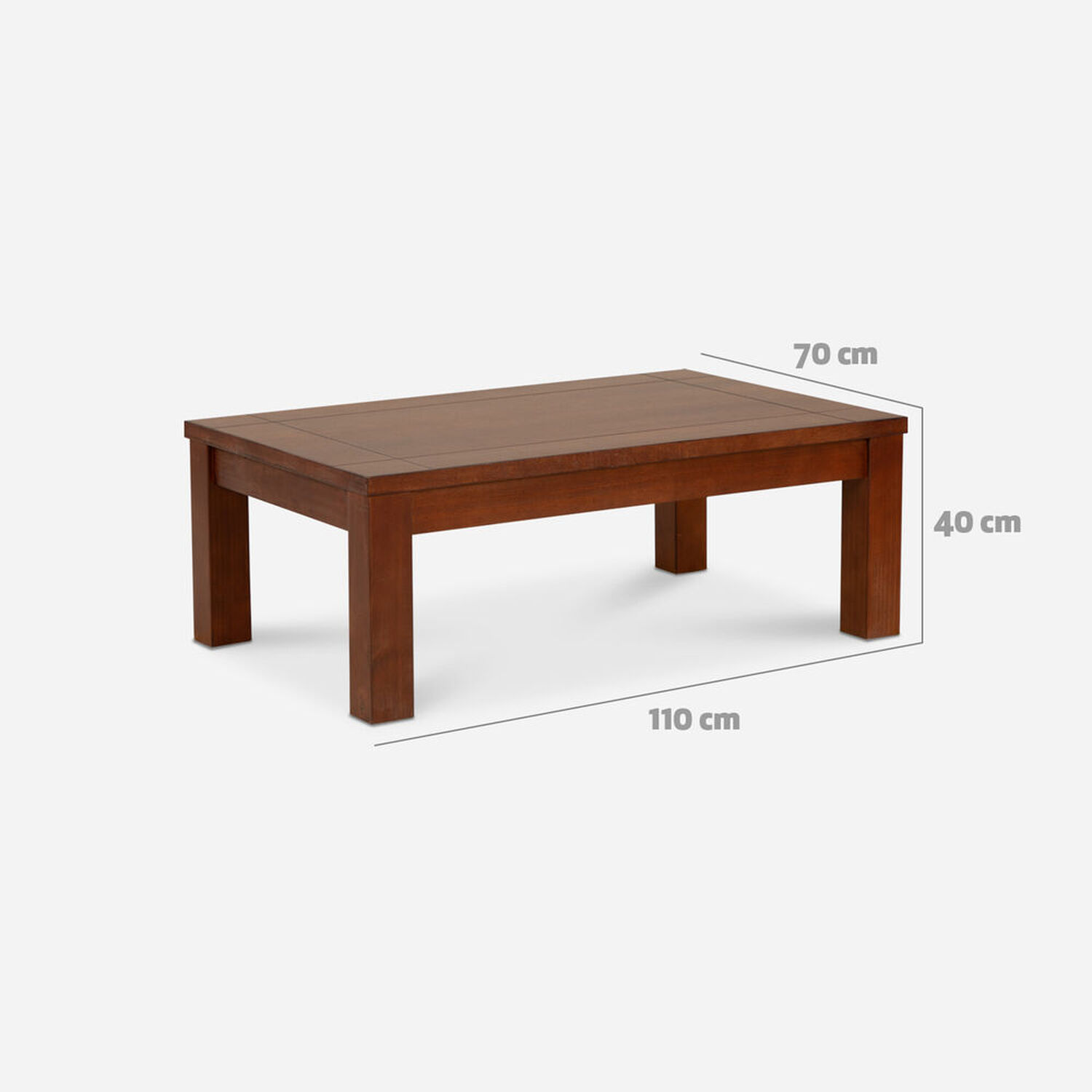 Mesa Centro Ñuble Caramelo 110x70x40 Cm.