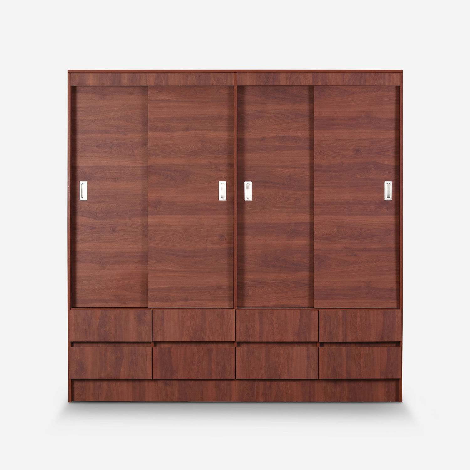 Cl&oacute;set 4 Puertas Corredera 8 Cajones Maule Cerezo