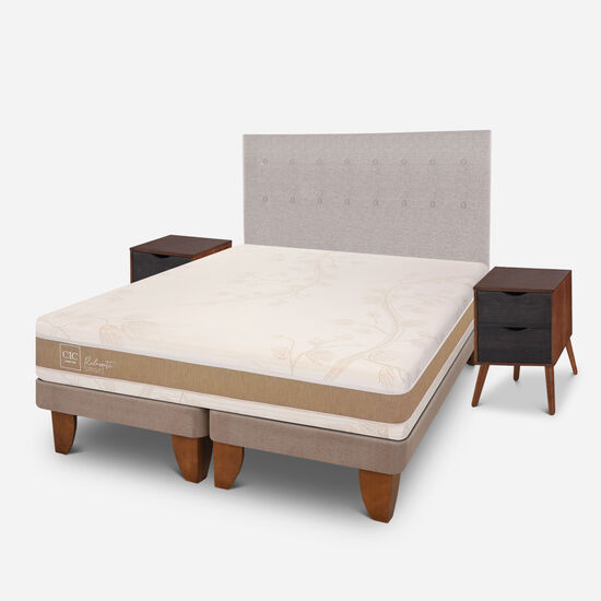 Cama Europea King Rilassati Smart Base Dividida + Set Tigris