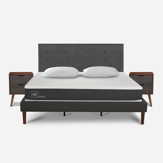 Cama Europea Curve King Ortopedic + Set Éufrates + Almohada