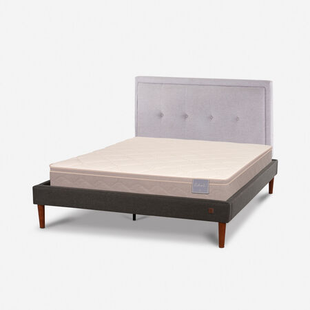 Cama Europea Curve 2 Plazas Rilassati + Respaldo Ganges