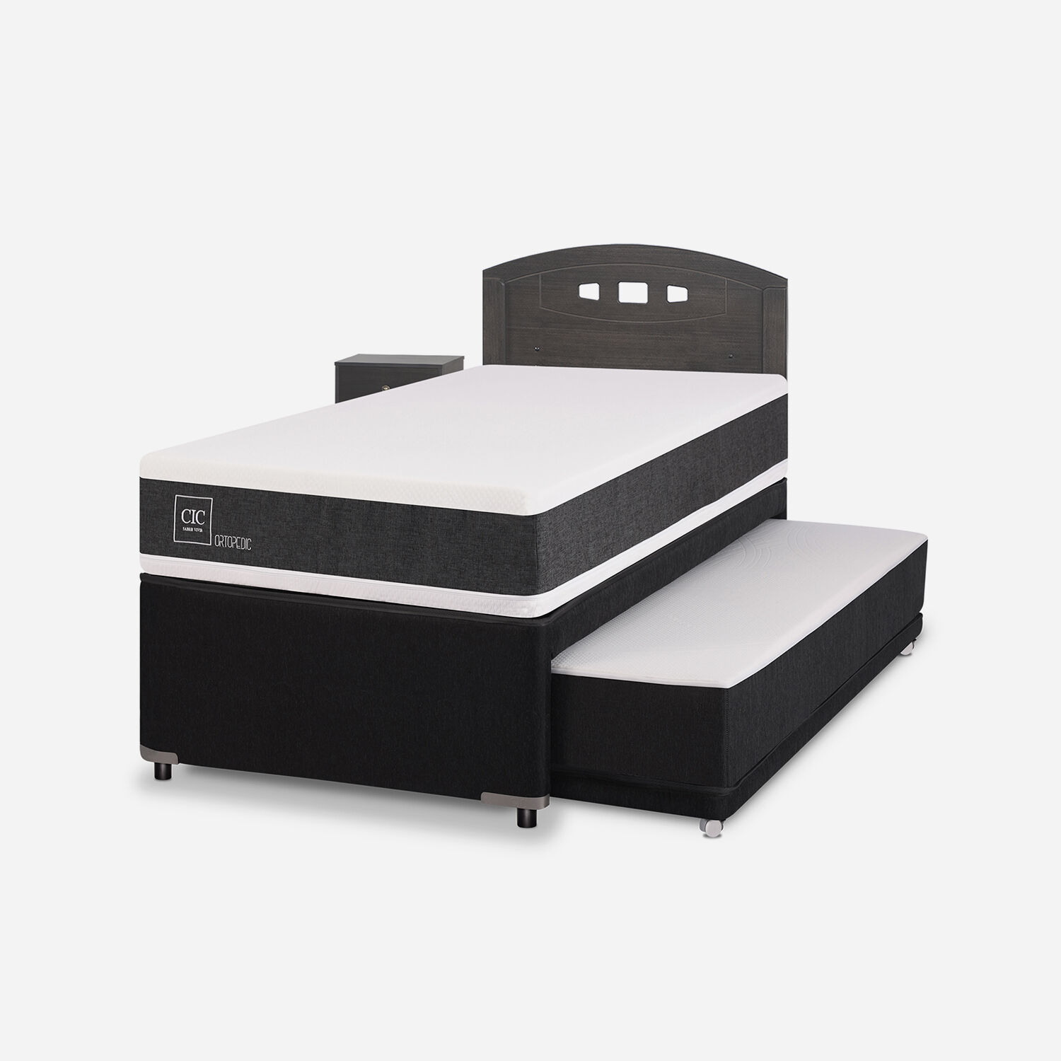 Cama Nido Diván Ortopedic Set Gales Gris