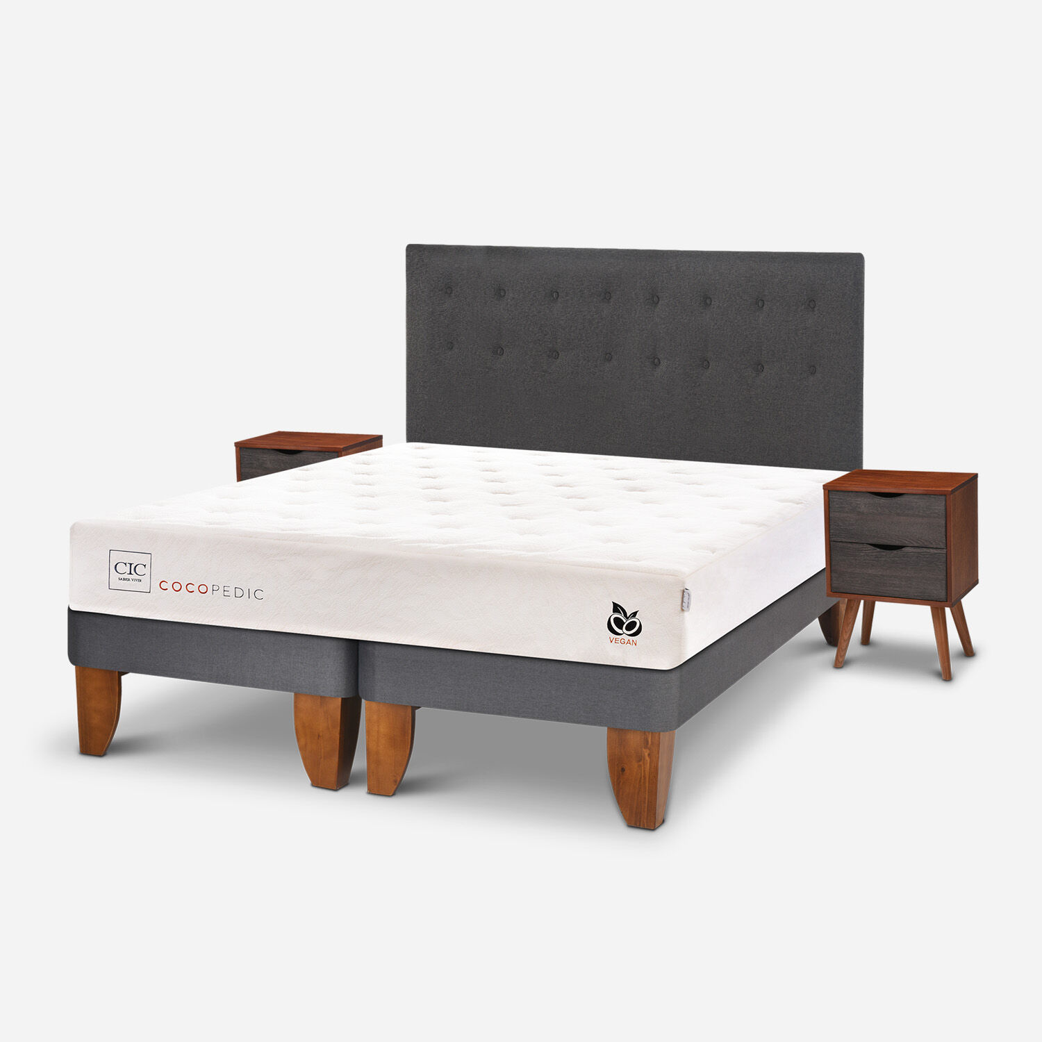 Cama Europea King Cocopedic + Set &Eacute;ufrates