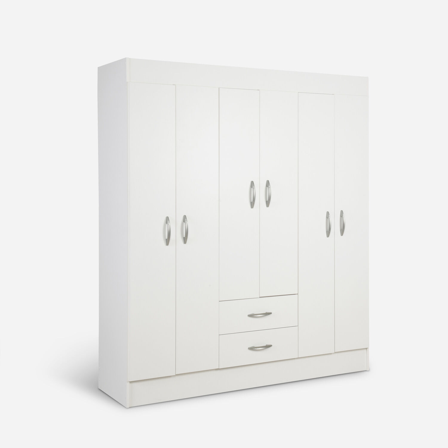 Cl&oacute;set 6 Puertas 2 Cajones Trancura Blanco