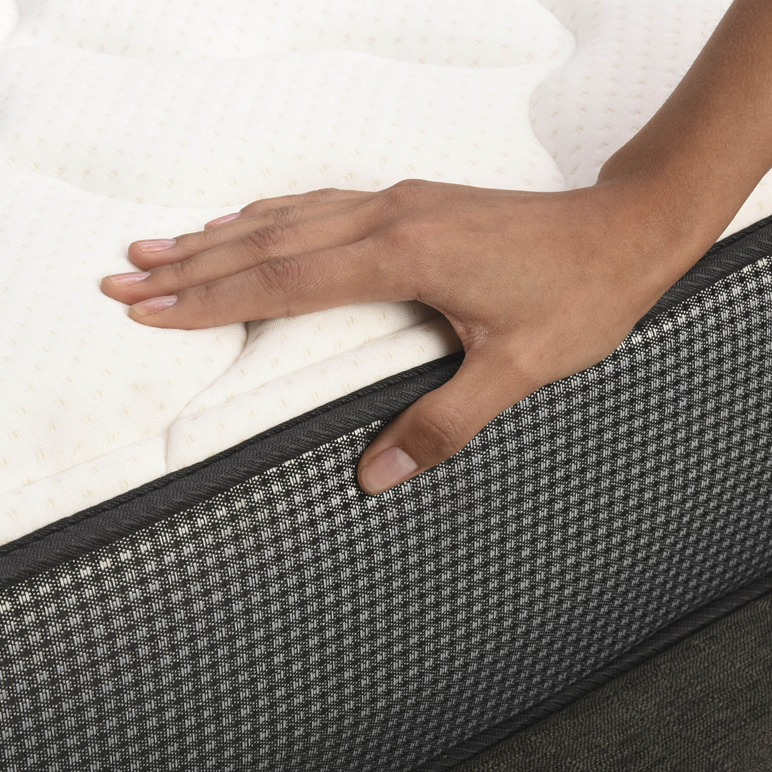 Cama Europea 1,5 Plazas Anatomic + Velador Dubl&iacute;n Caramel