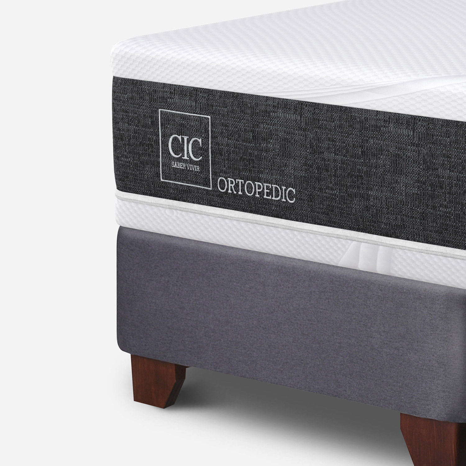 Box Spring 2 Plazas Ortopedic Base Dividida + Almohadas