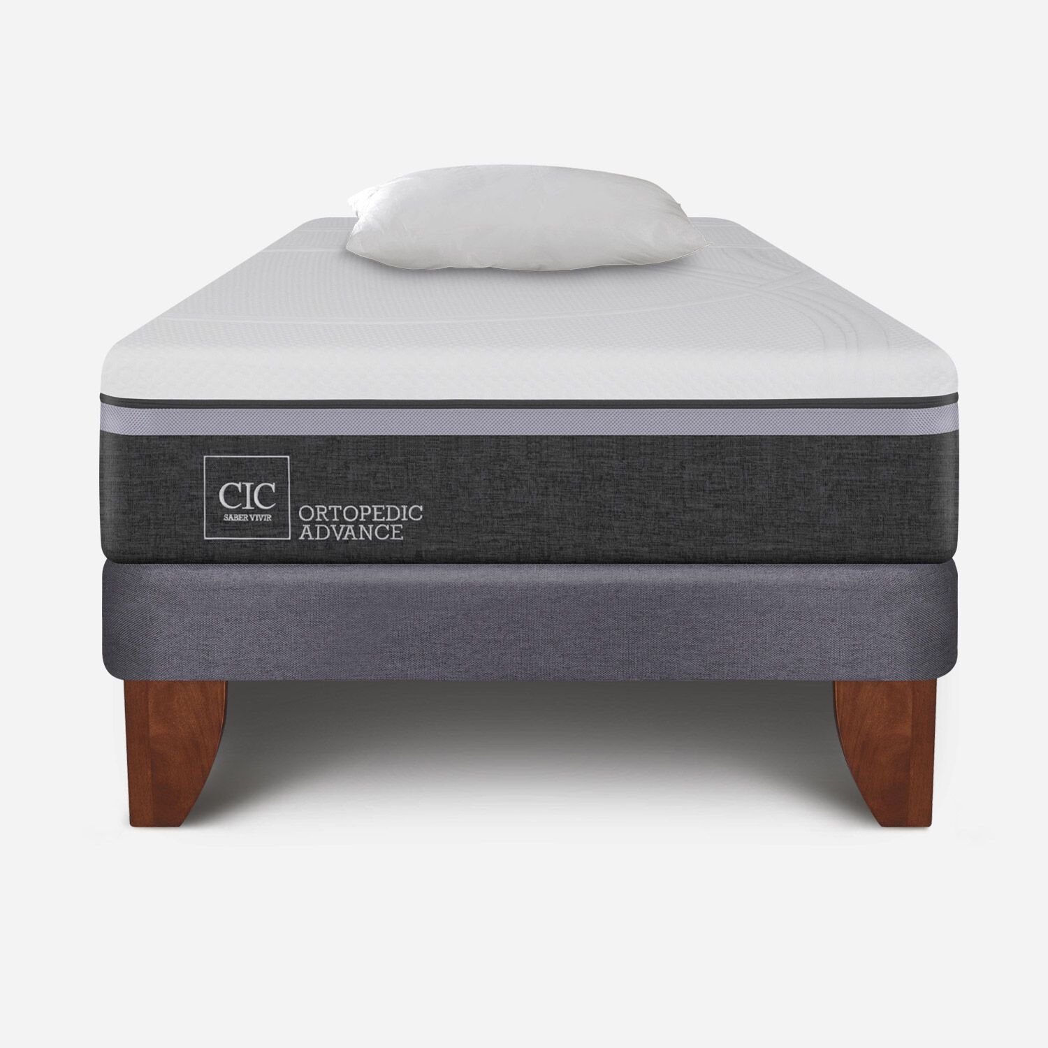 Cama Europea 1,5 Plazas Ortopedic Advance + Almohada