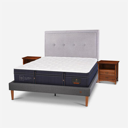 Cama Europea Curve 2 Plazas Grand Premium + Set Ganges