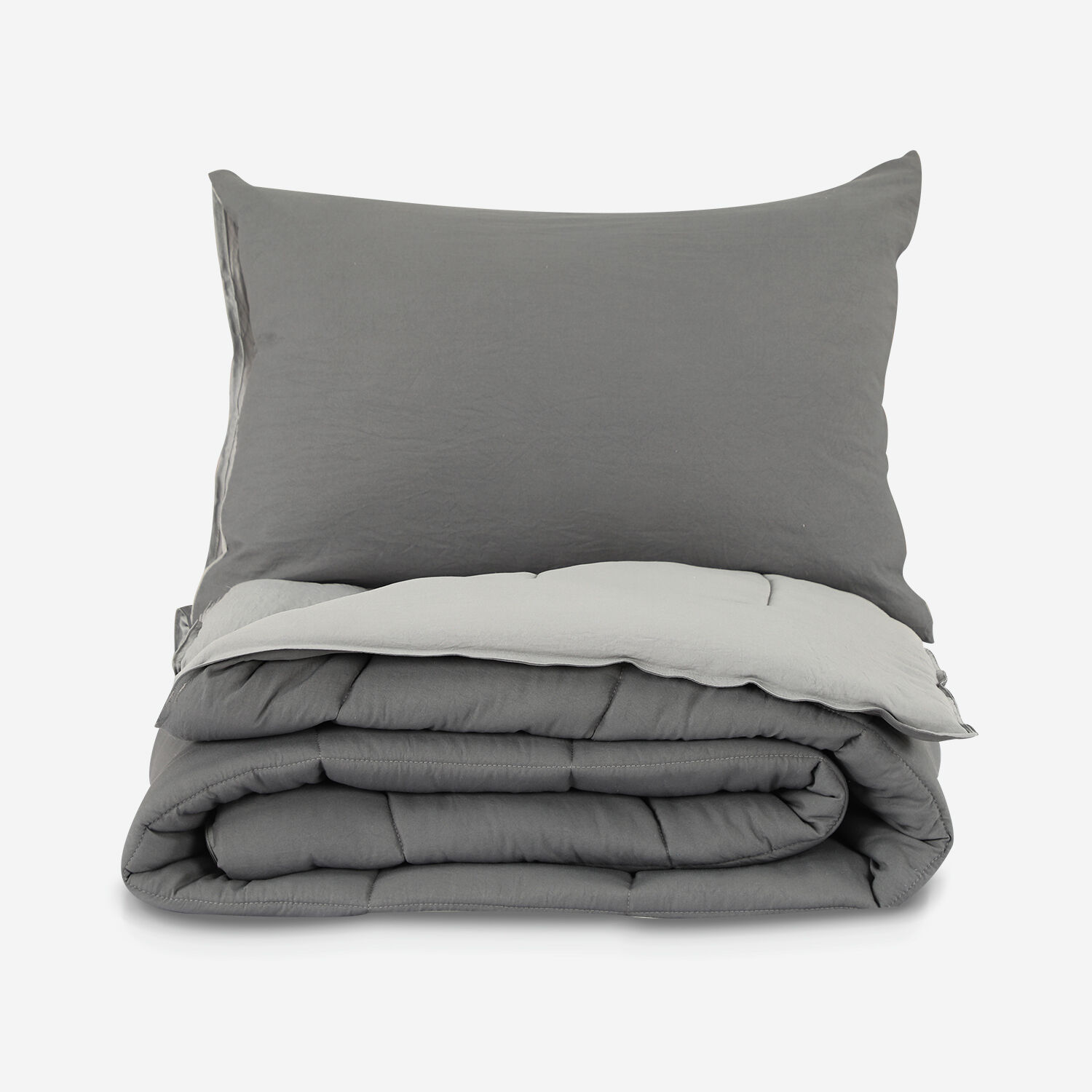 Plumón Single Bicolor Gris / Negro