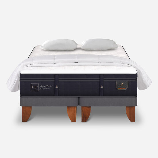 Cama Europea King Super Premium + Almohadas + Plumón
