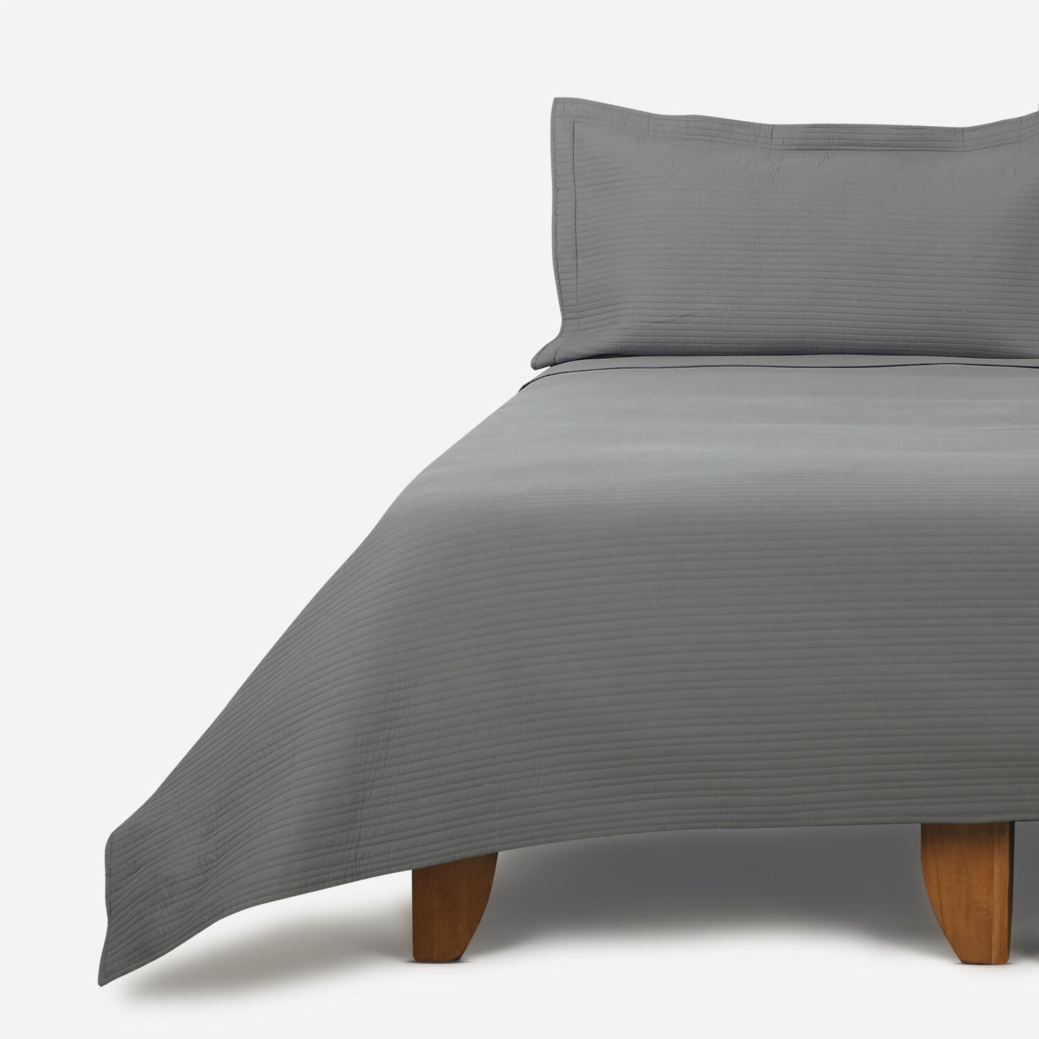 Quilt King Algodón Gris