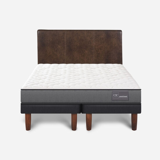 Cama Europea King Anatomic + Respaldo Baker