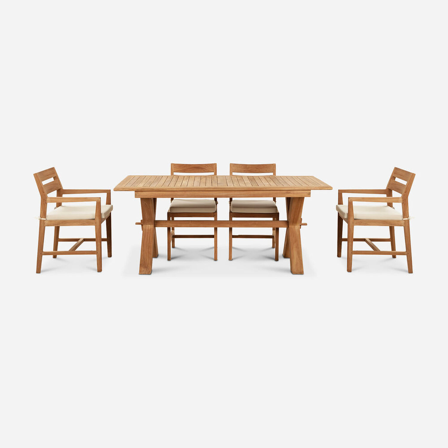 Juego de Comedor para Terraza Teka 4 Sillas 2 Sitiales Aruba