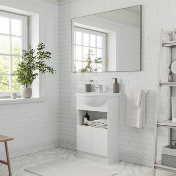 Vanitorio 2 Puertas Bajas Cannes Blanco 50 Cm.