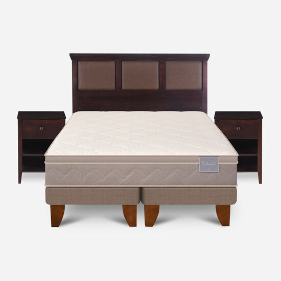 Cama Europea King Rilassati Base Dividida + Set New Torino Choc
