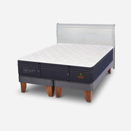 Cama Europea King Grand Premium + Respaldo Miró Alpino