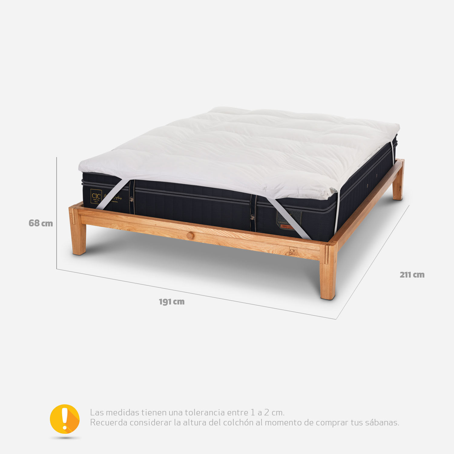 Cama Oak King Grand Premium + Topper