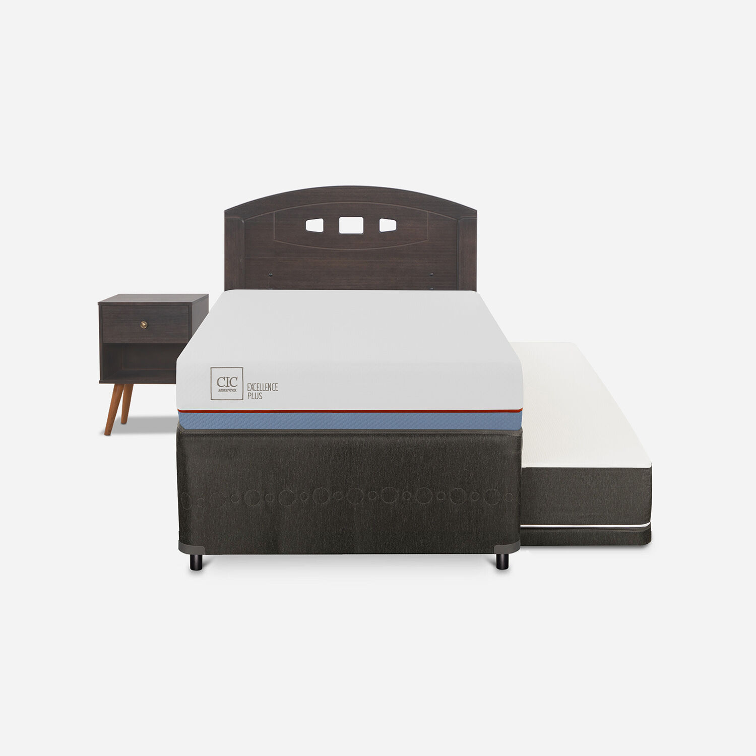 Cama Nido Diván Excellence Plus Set Gales Gris