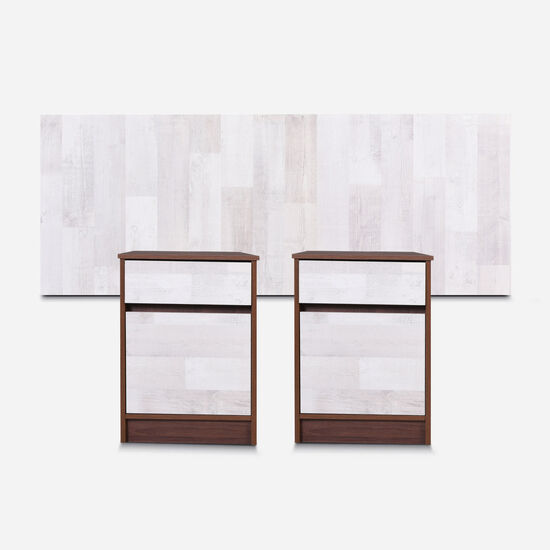 Respaldo 2 Plazas Legno + Veladores