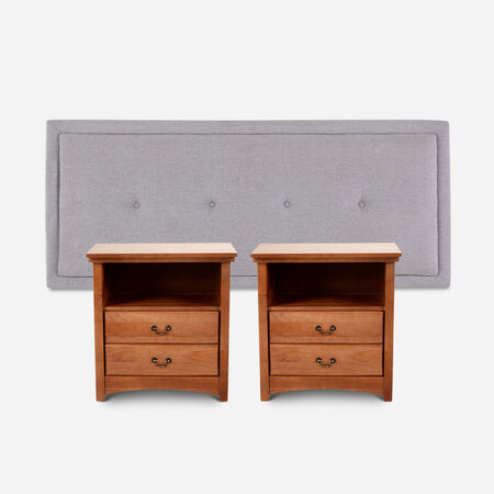 Respaldo Ganges King + Veladores Indo