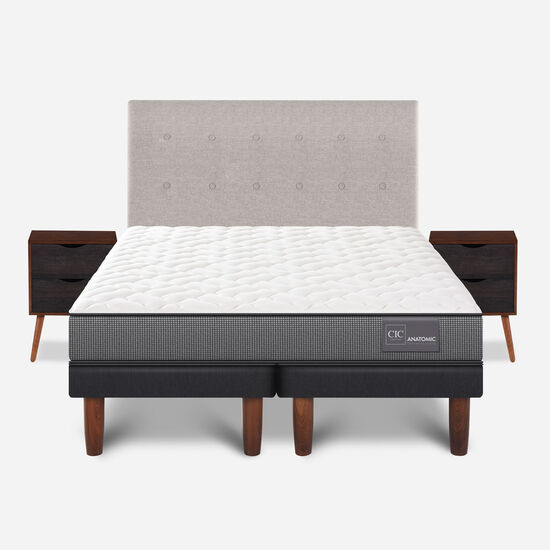 Cama Europea King Anatomic + Set Tigris
