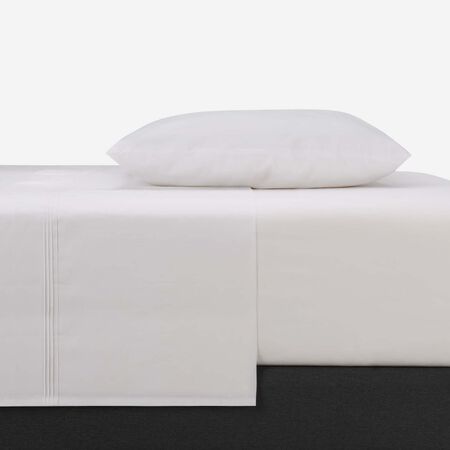 Sábanas Single 230 Hilos Plisada Blanca 