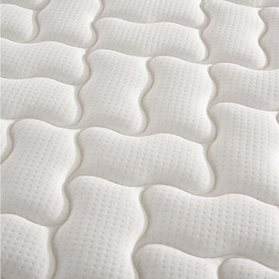 Cama Europea 2 Plazas Base Normal Anatomic + Respaldo Torino Choc