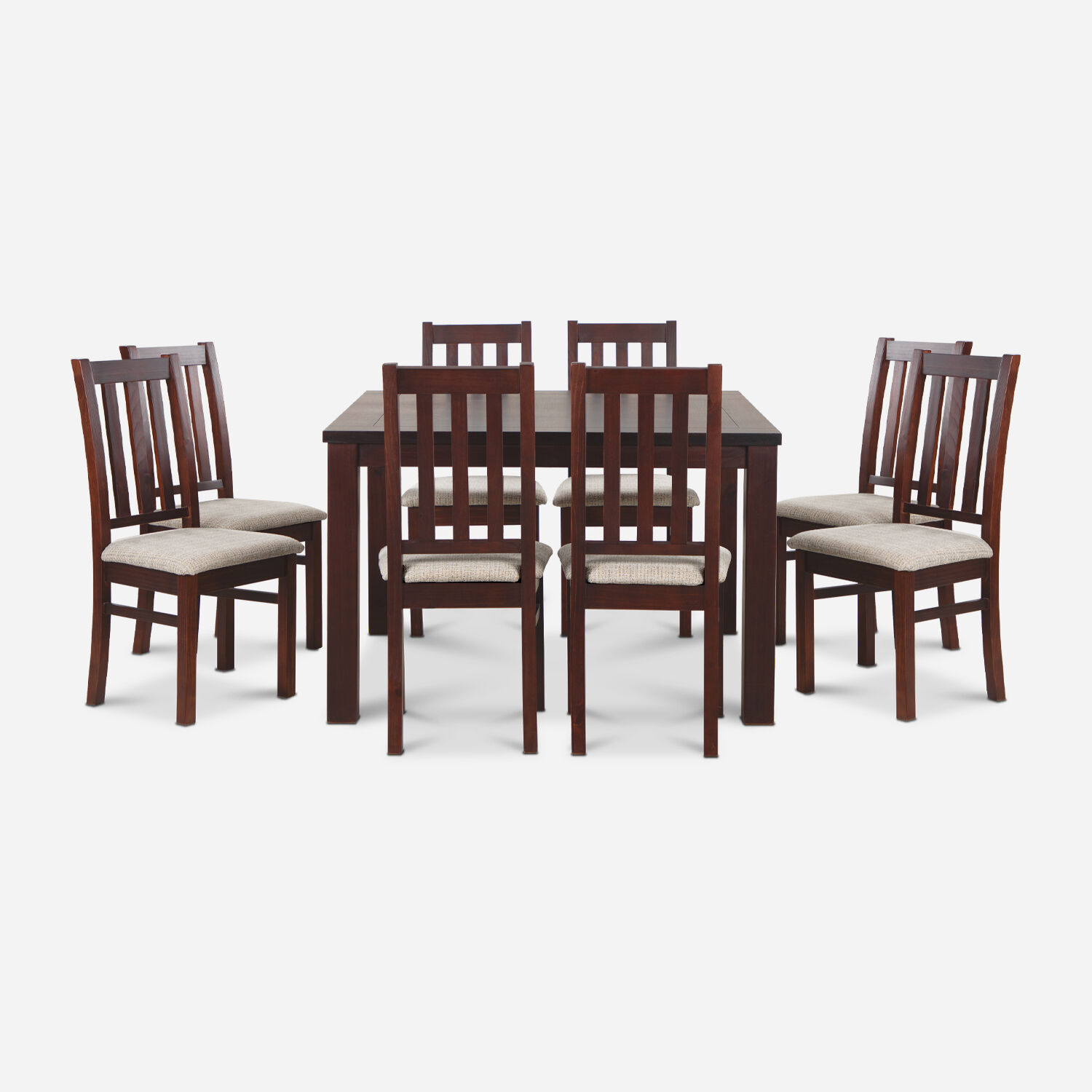 Comedor 8 Sillas Ñuble Caramelo - Tela Beige