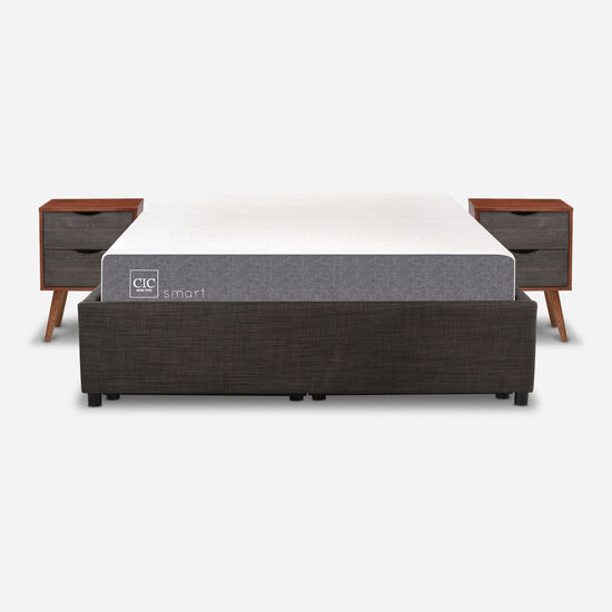 Cama Space Box 2 Plazas Smart + Velador Níger