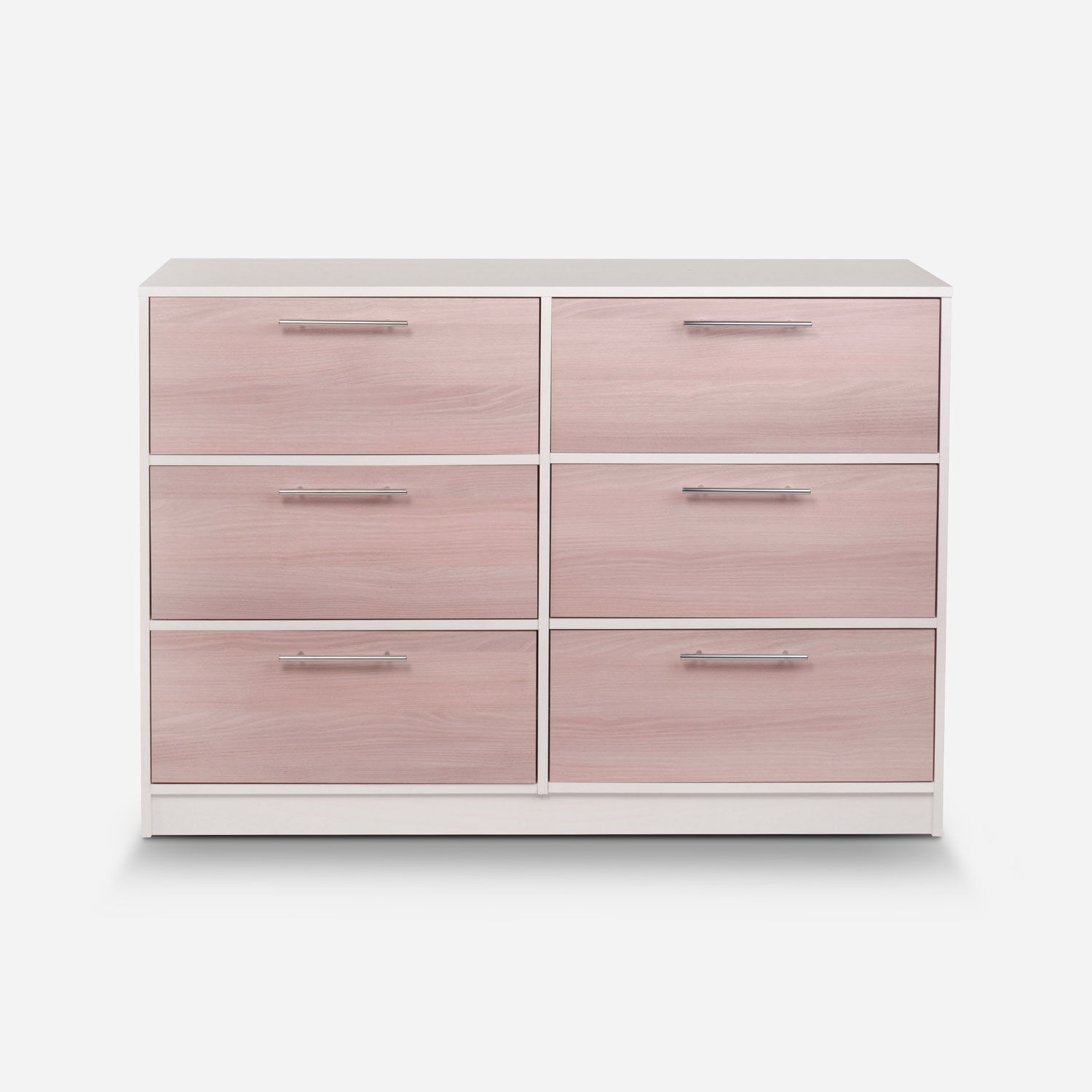 C&oacute;moda 6 Cajones Acacia Arena Blanco
