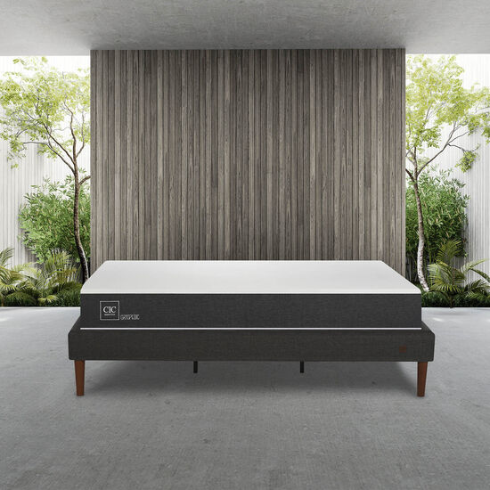 Cama Europea Curve King Ortopedic + Set Espresso
