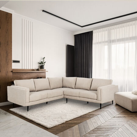 Sofá Seccional Esquinero Beige María Repreve