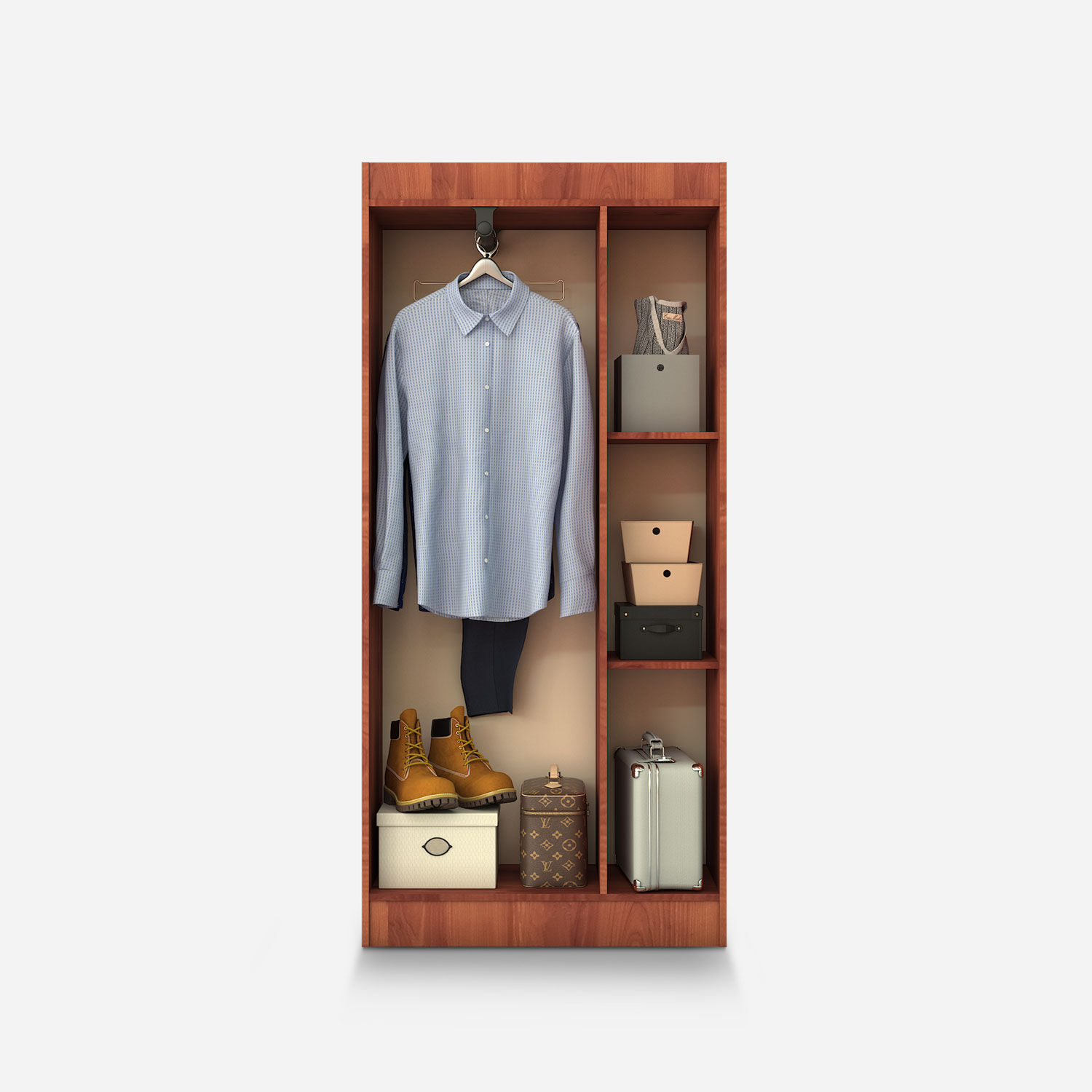 Cl&oacute;set 3 Puertas Pasco Cerezo