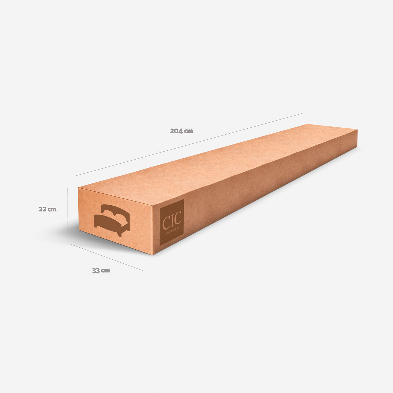 Cama Europea Curve 2 Plazas Alaska + Respaldo Torino Chocolate