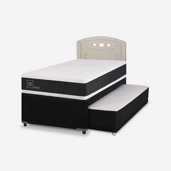 Cama Nido Diván 1.5 Plazas Ortopedic + Respaldo Gales Alpino