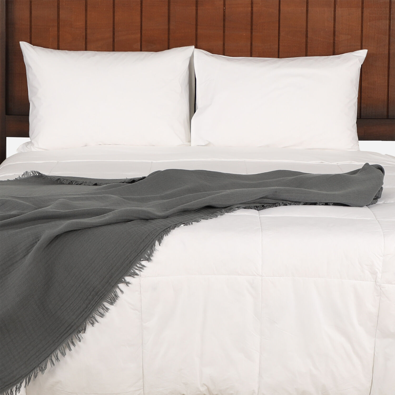 Manta Algod&oacute;n Gris