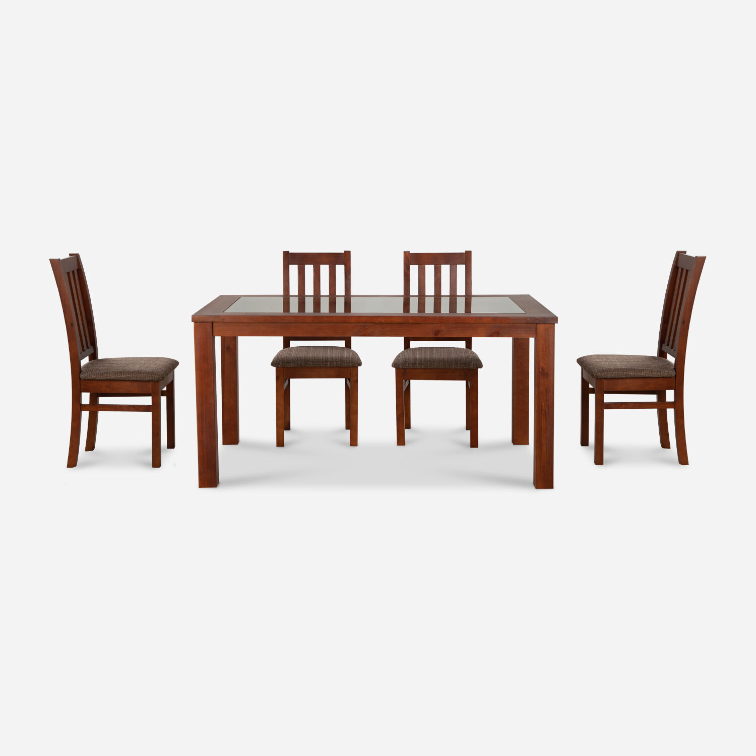 Comedor de Vidrio 6 Sillas &Ntilde;uble Caramelo