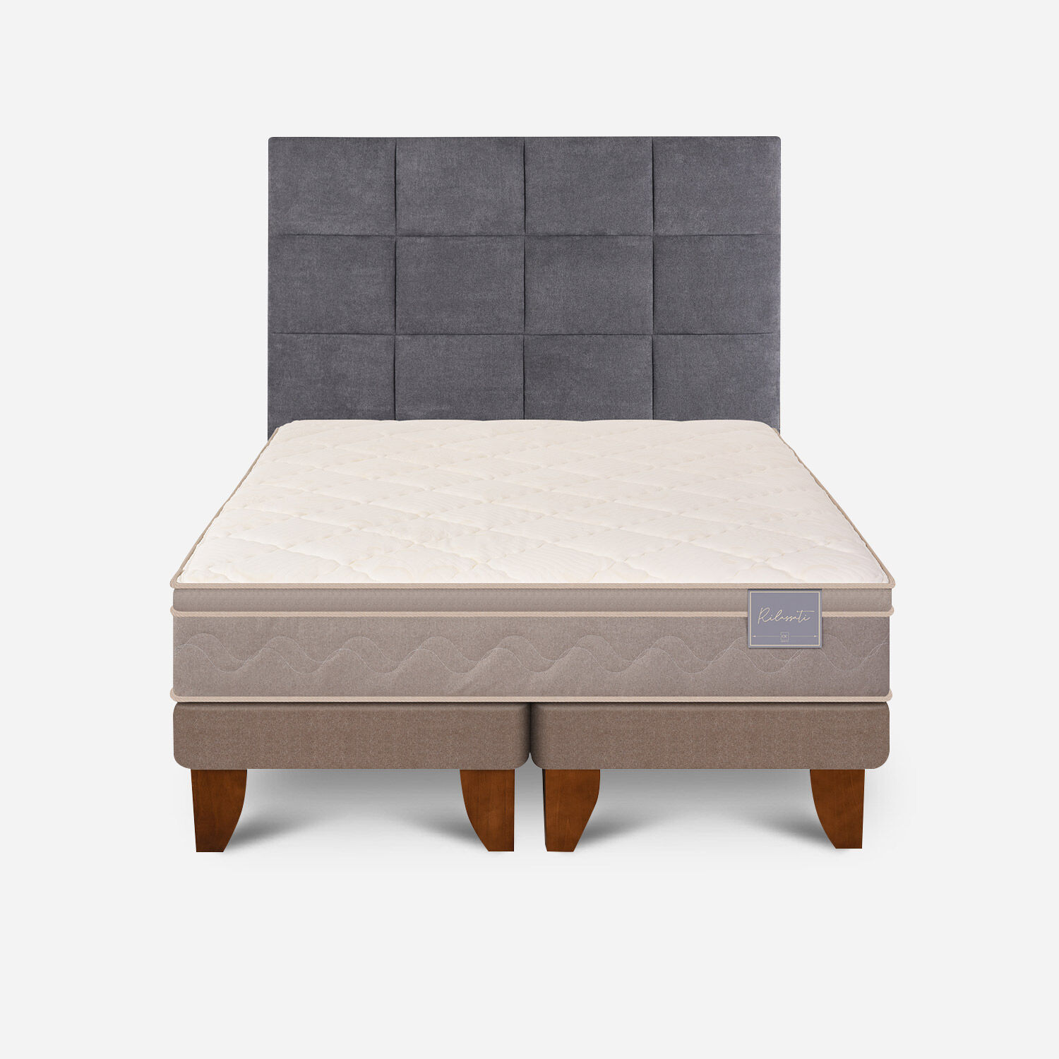 Cama Europea 2 Plazas Rilassati Base Dividida + Respaldo T&aacute;mesis