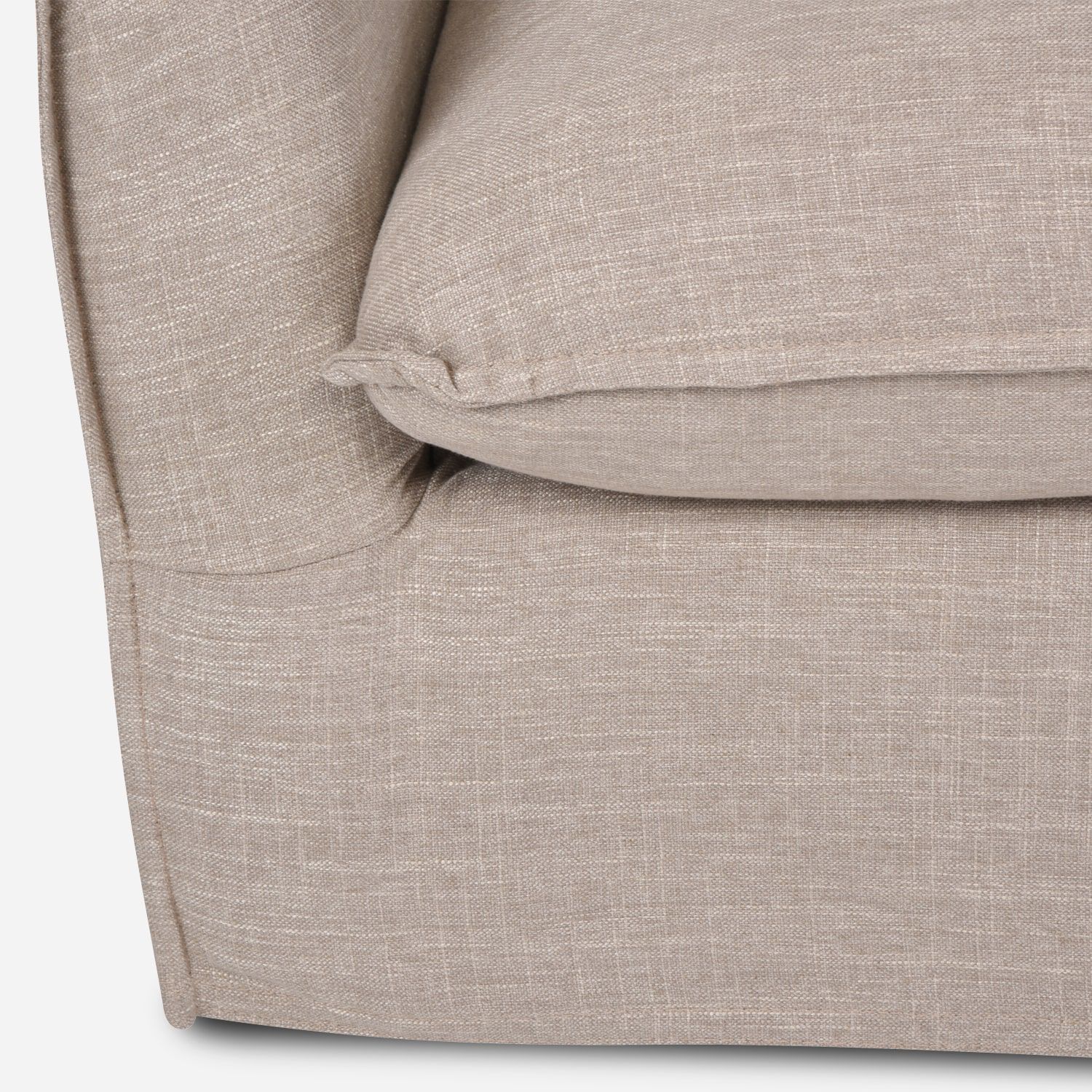 Sofá 2 Cuerpos Relax 4 Cojines Beige